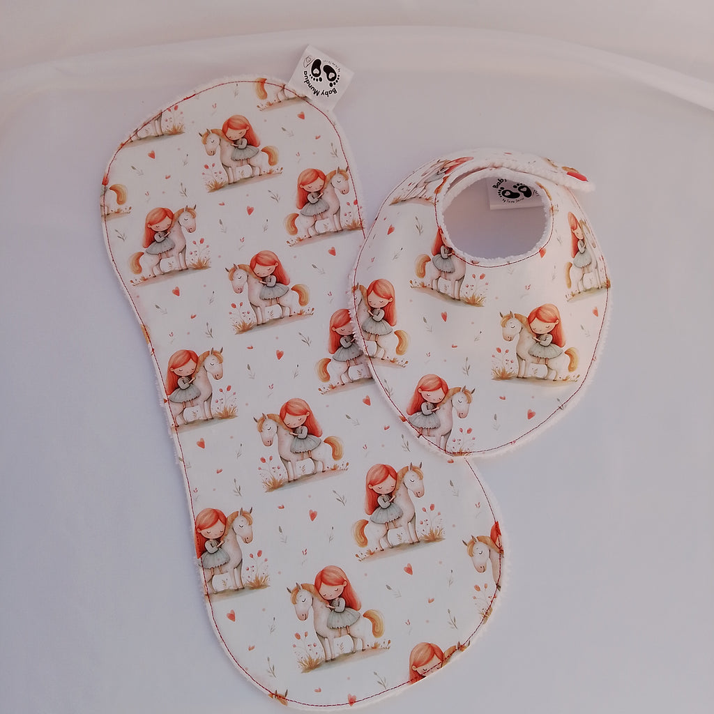 Conjunto de Toalla Hombro y Babero Baba