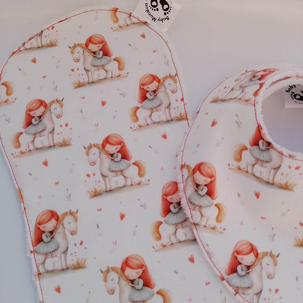 Conjunto de Toalla Hombro y Babero Baba