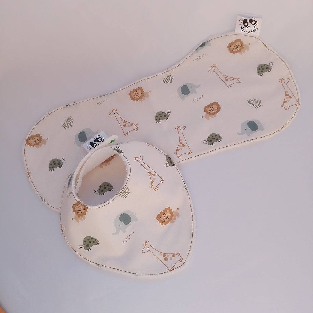 Conjunto de Toalla Hombro y Babero baba