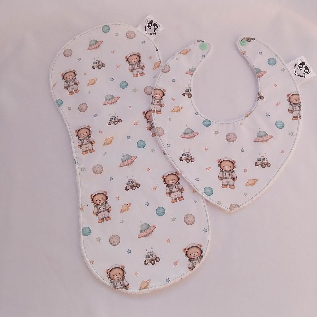 Conjunto de Toalla Hombro y Babero Baba